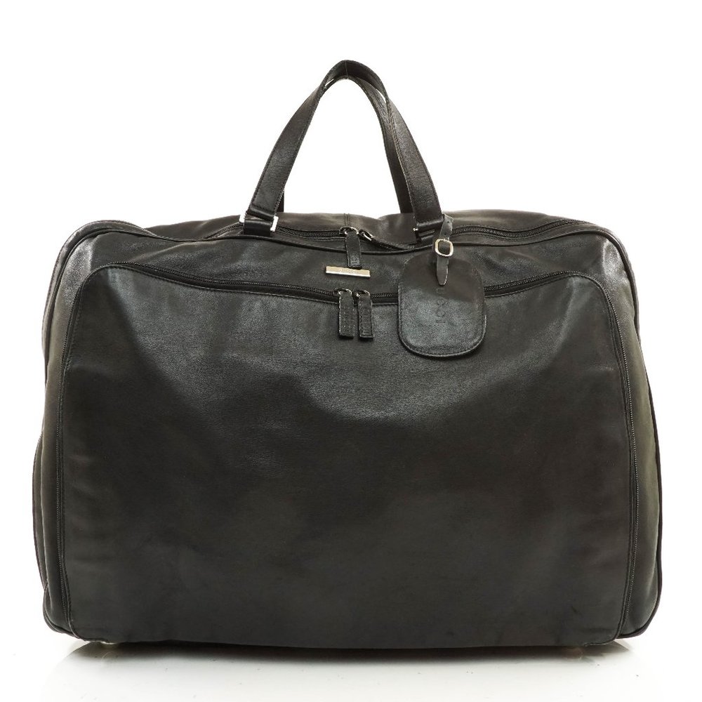 Auth Gucci Travel Bag Black Leather #29168G78